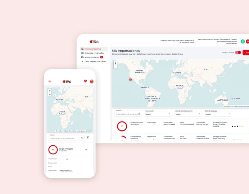 WS Cargo Tracker — plataforma de seguimiento de importaciones